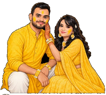 Ankit and Sonam at Haldi